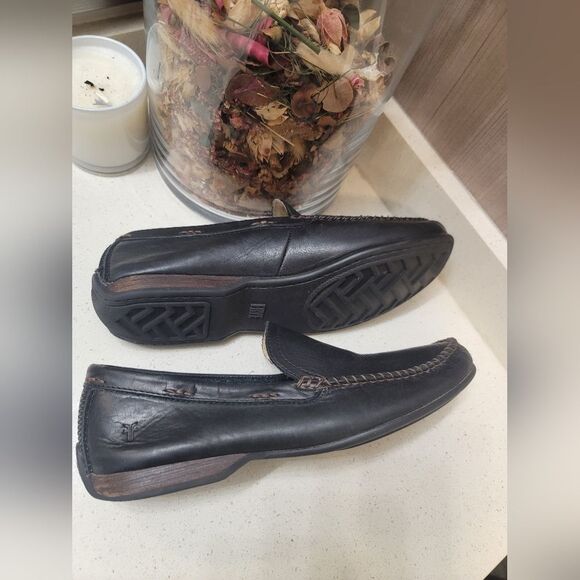 FRYE Mens Leather Loafers Lewis Venetian Size 10 - Picture 10 of 15